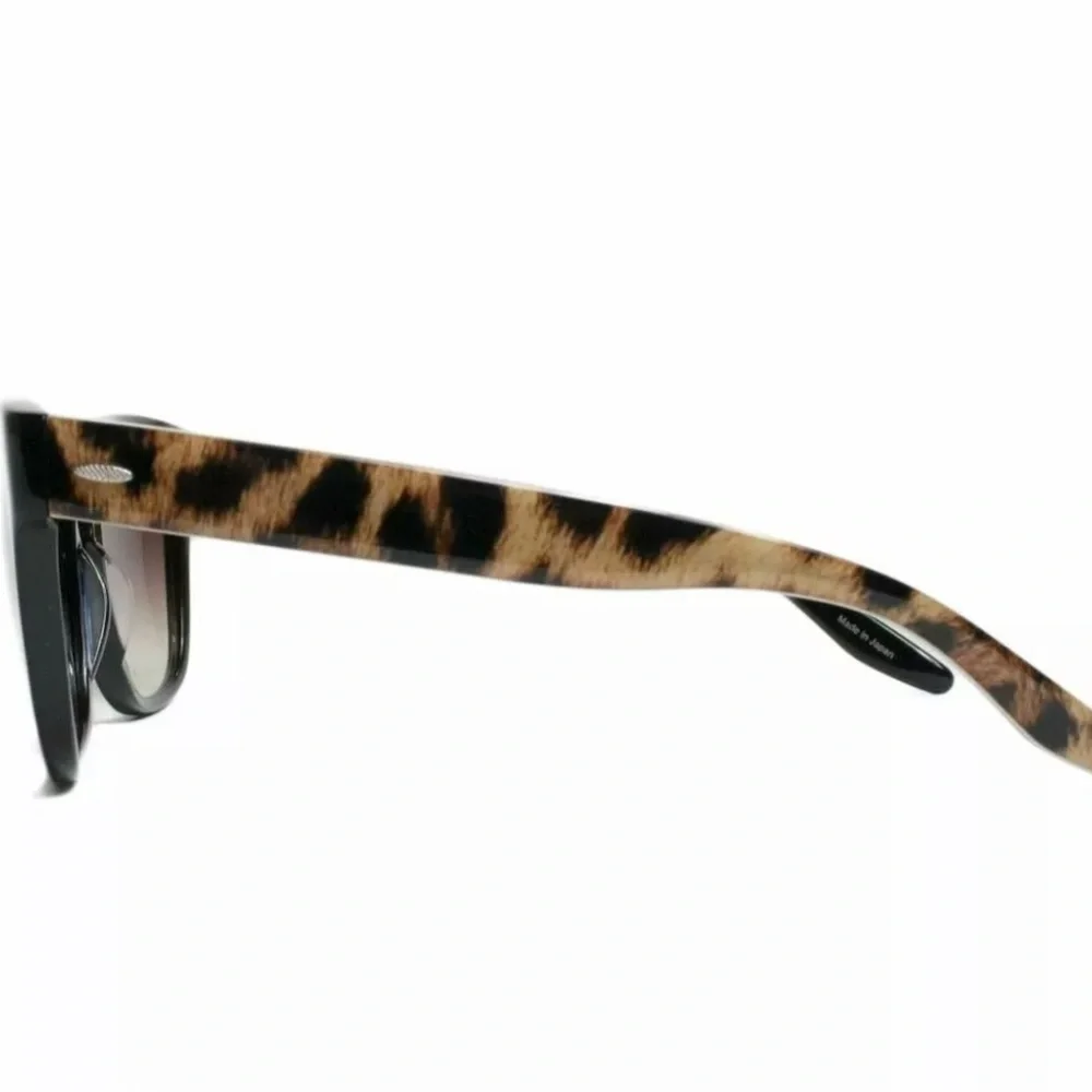 BARTON PERREIRA WOMENS SUNGLASSES AMBROSE 54 19 140 BLACK LEOPARD LENS GOLD RUSH